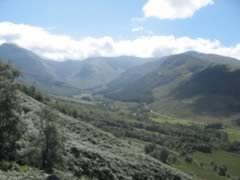 View back up the valley