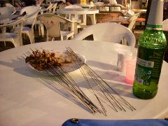 Kebabs and beer