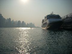 Docked cruiseship at Hong Kong