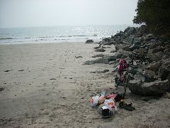 Bikes on the beach