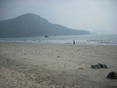 Near-deserted beach