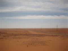 Endless desert road