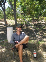 Relaxing at the roadside