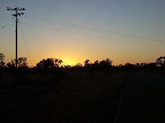 Sunrise on the road