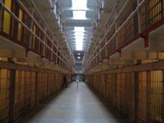 Main hallway between cells