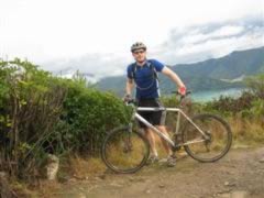 Muddy cyclist