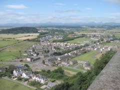 Looking out across the town