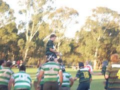 Jackson playing rugby